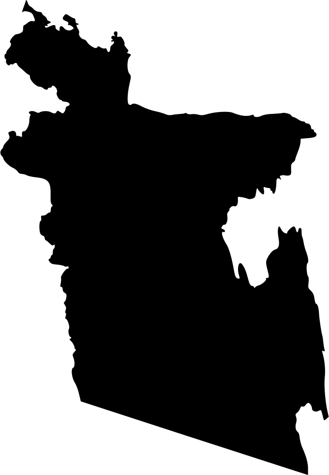 A Black Outline Of A Map
