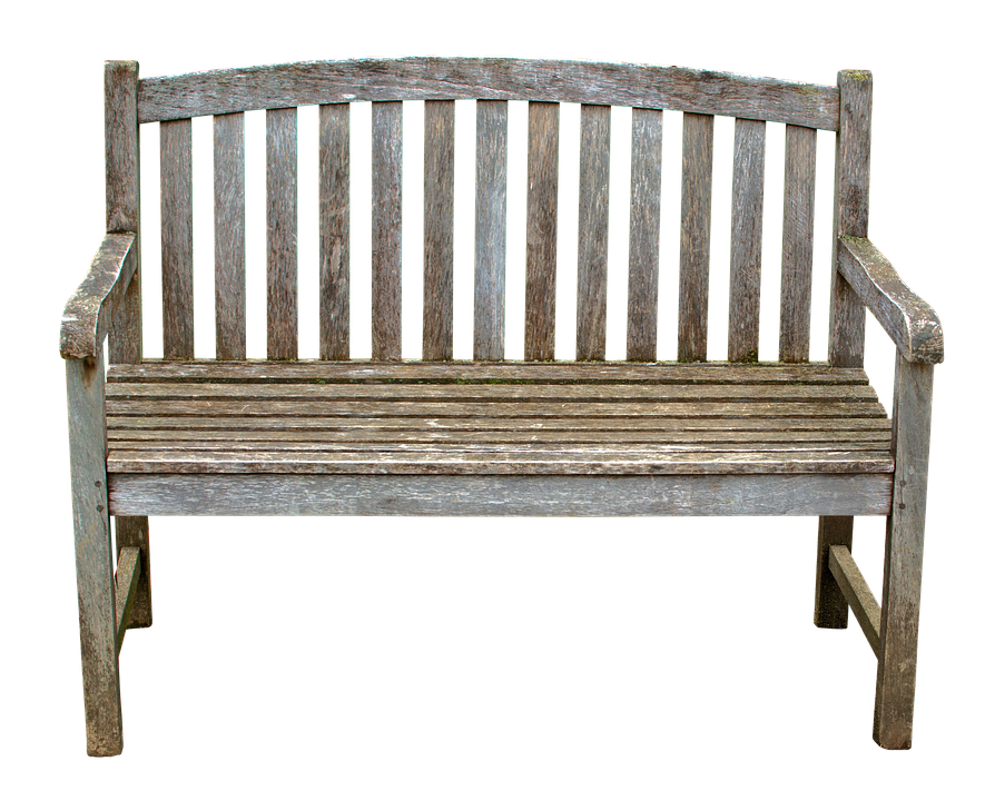 A Wooden Bench With A Black Background
