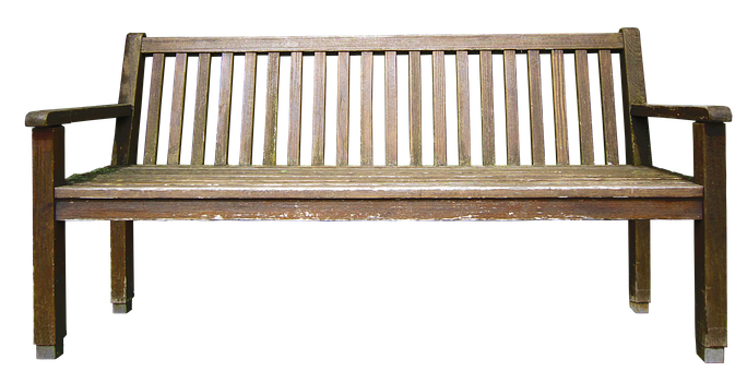 A Wooden Bench With Slats