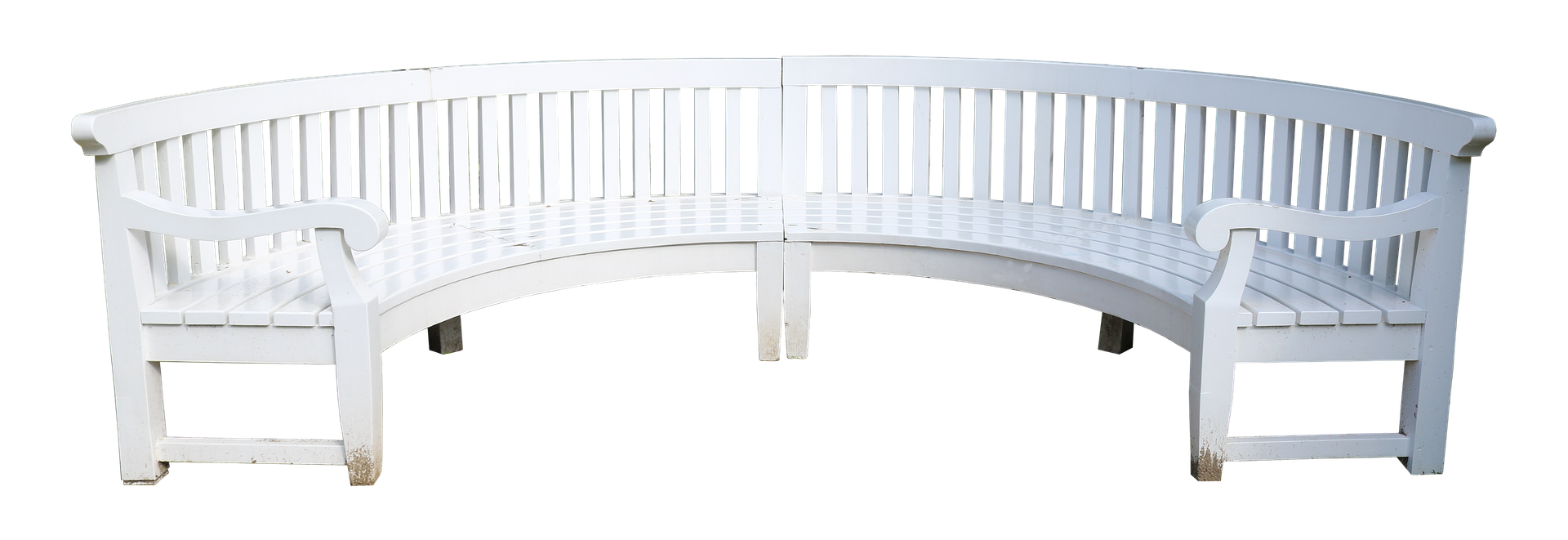 A White Bench With A Black Background
