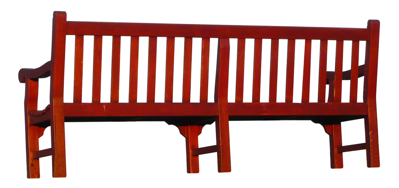 A Red Bench With Black Background