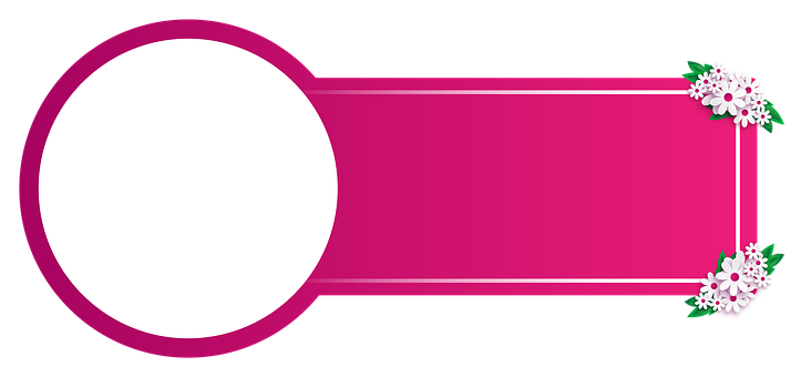 A Pink And White Circle With A Black Background