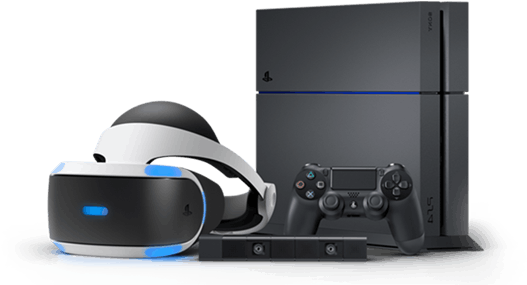 A Video Game Console And A Vr Headset
