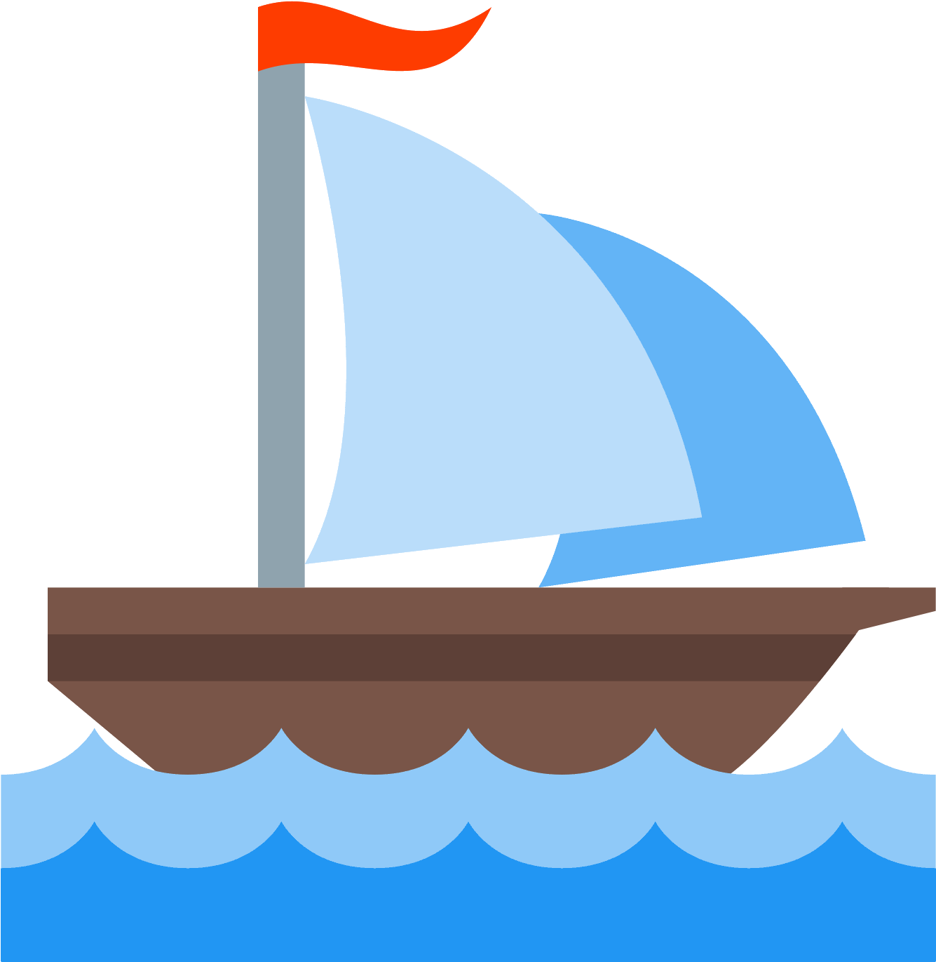 A Cartoon Of A Sailboat