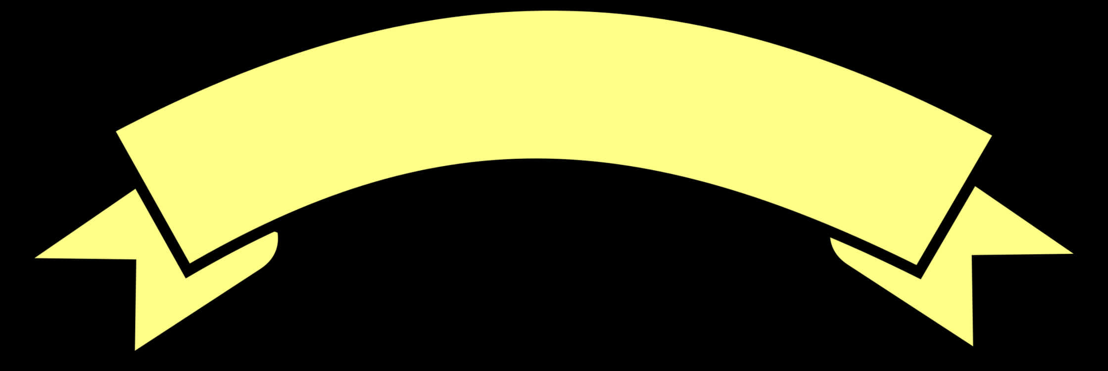 A Yellow And Black Curved Object
