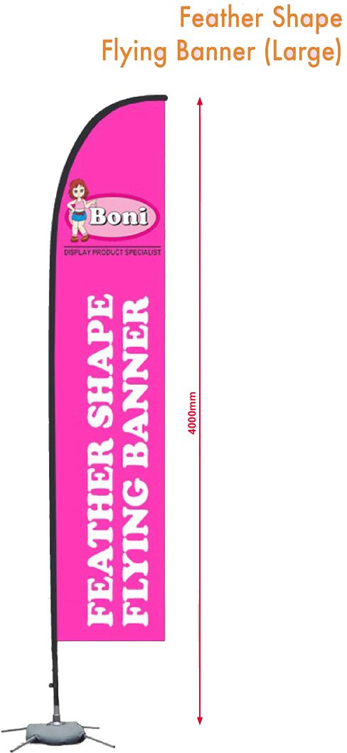 A Pink Banner With White Text