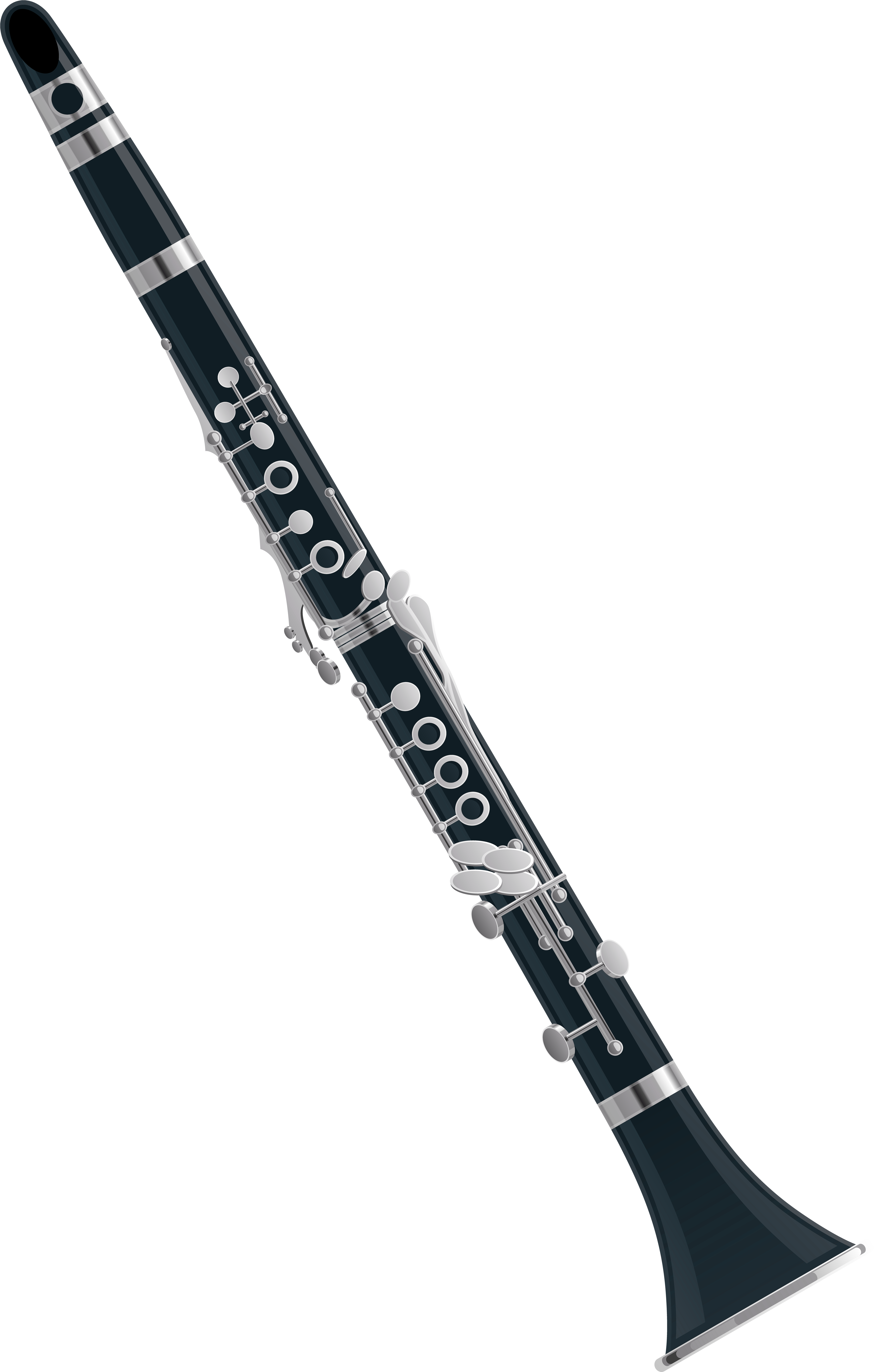 A Black And Silver Clarinet