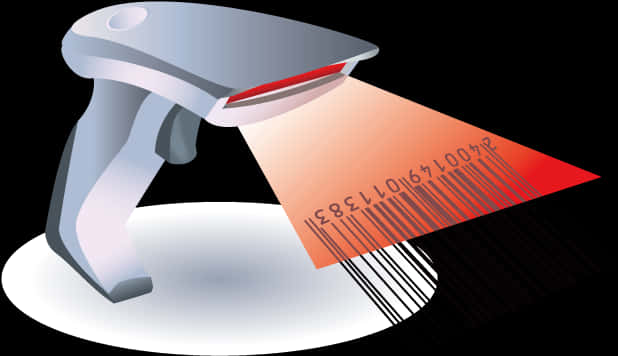 A Barcode Scanner Scanning A Bar Code