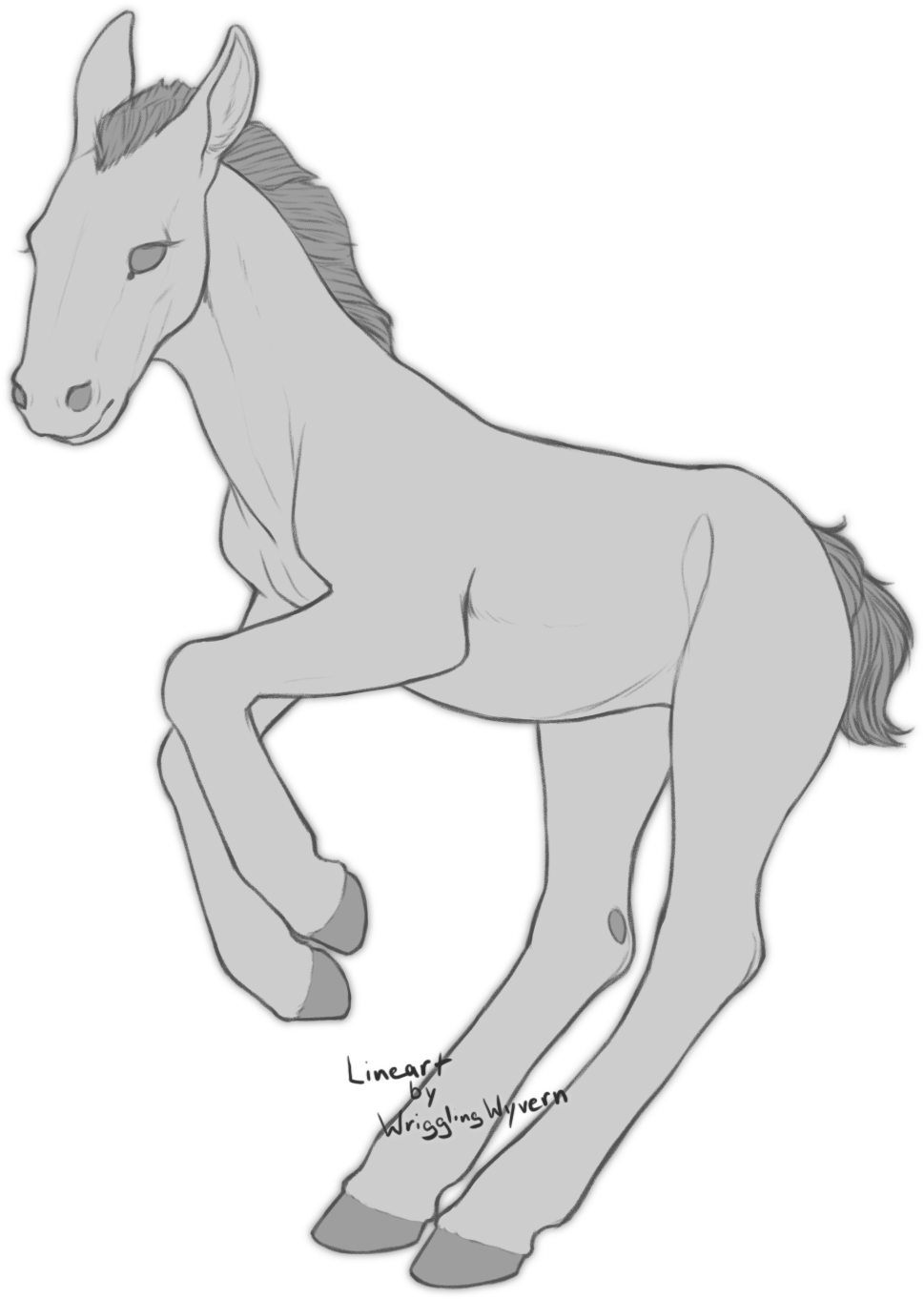 A Horse With Its Legs Up