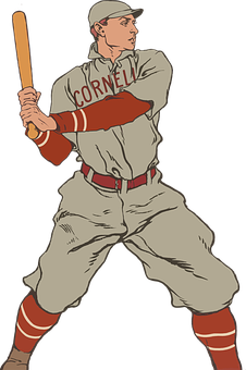 A Baseball Player Holding A Bat