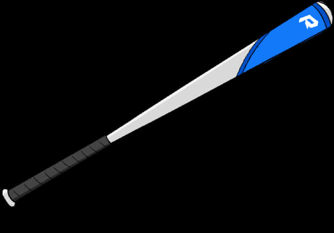 A Baseball Bat With A Blue Handle