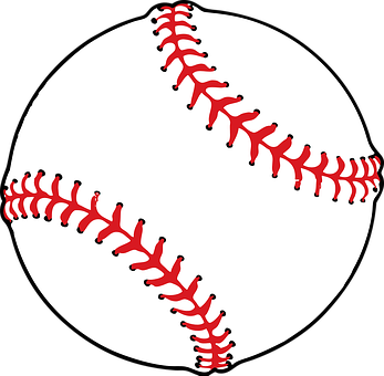 A Baseball With Red Stitching