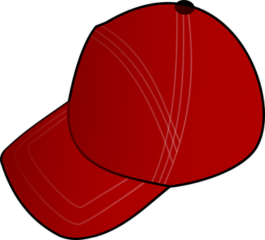 A Red Hat With White Stitching