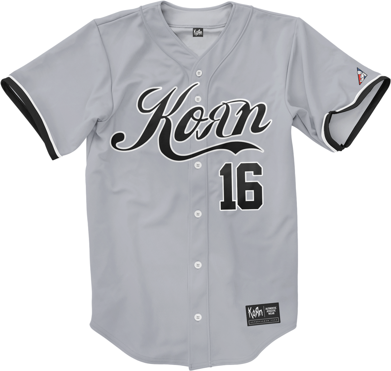 A Grey Baseball Jersey With Black Text
