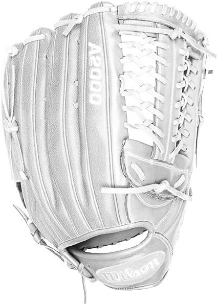 A Black Baseball Glove With Laces