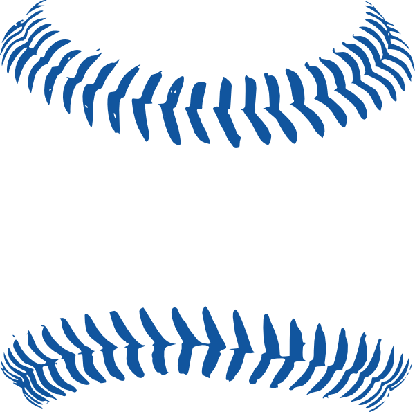 A Blue And Black Baseball Stitched