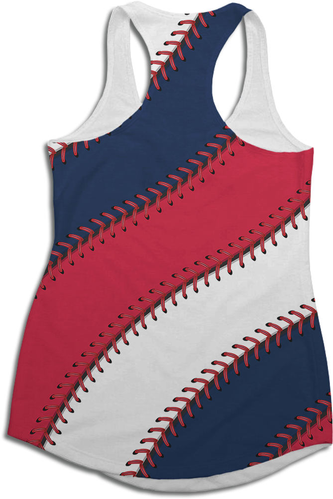 A Red White And Blue Baseball Shirt