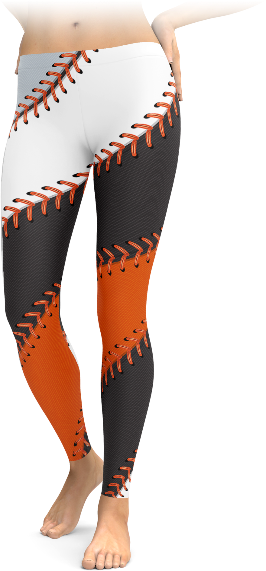 A Leggings With A Baseball Design