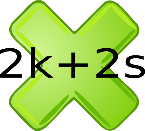 A Green X With Black Text