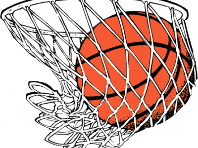 A Basketball In A Net