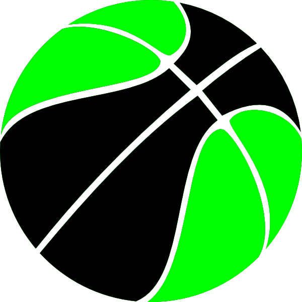 A Green And Black Basketball
