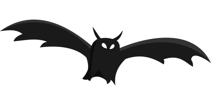 A Black Bat With Wings