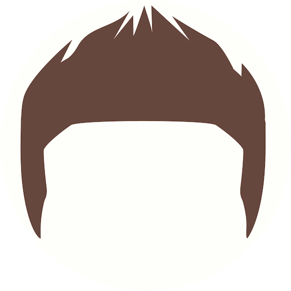 A Brown Hair In A White Circle