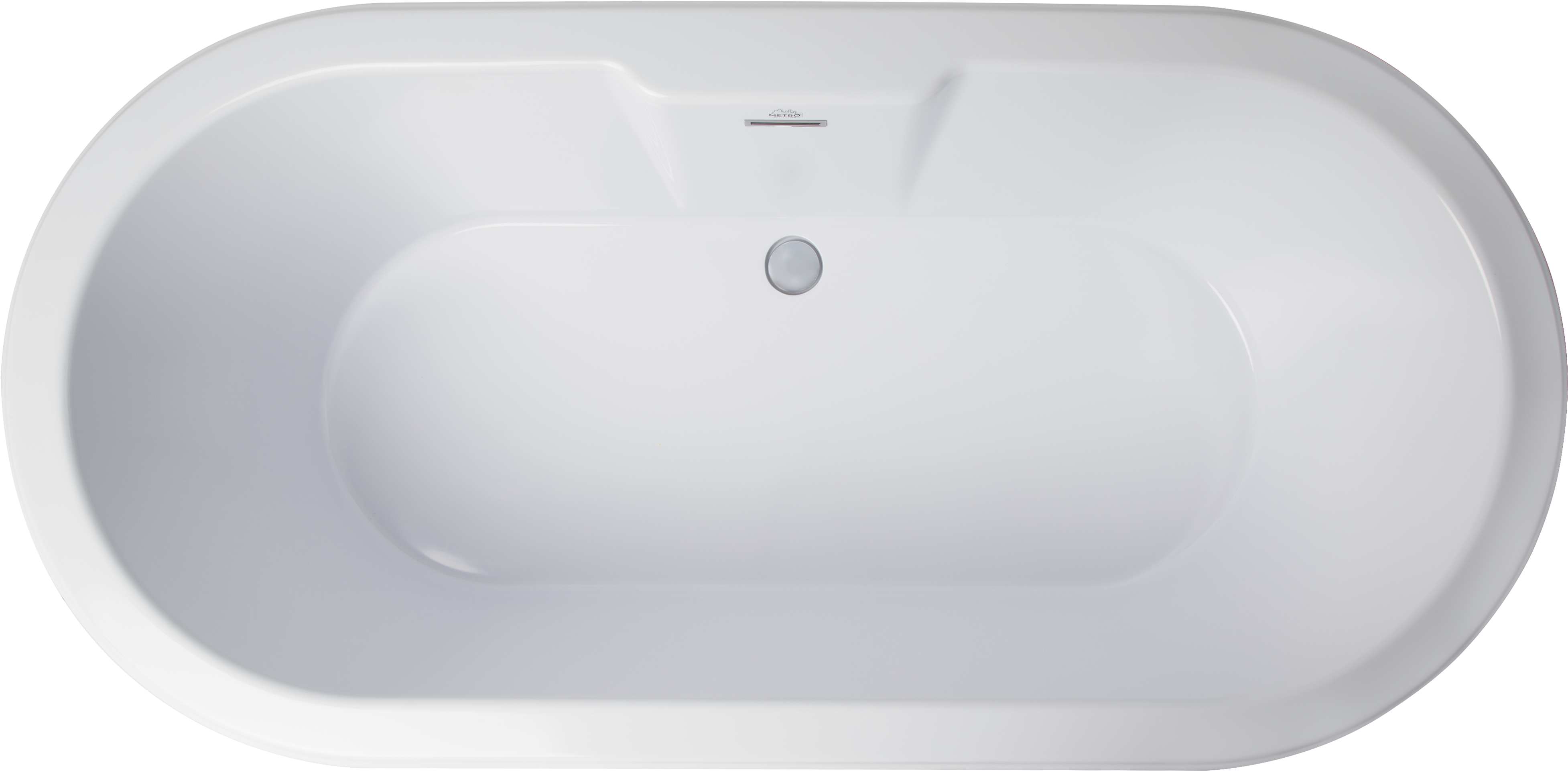 A White Bathtub With A Drain