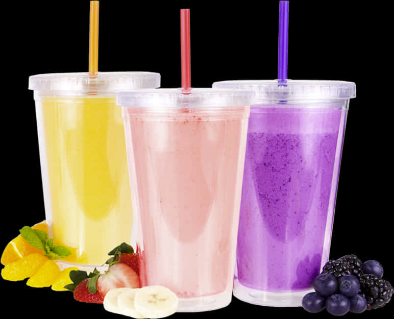 A Group Of Different Colored Drinks
