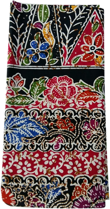 A Colorful Fabric With Flowers And Leaves