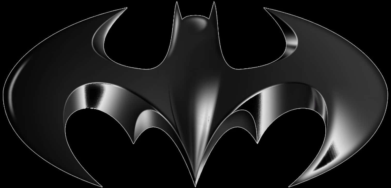 A Black Bat Symbol On A Black Background