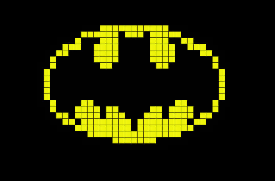 A Yellow And Black Pixelated Logo