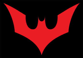 A Red And Black Bat Symbol