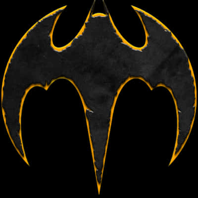 A Black And Yellow Bat Symbol