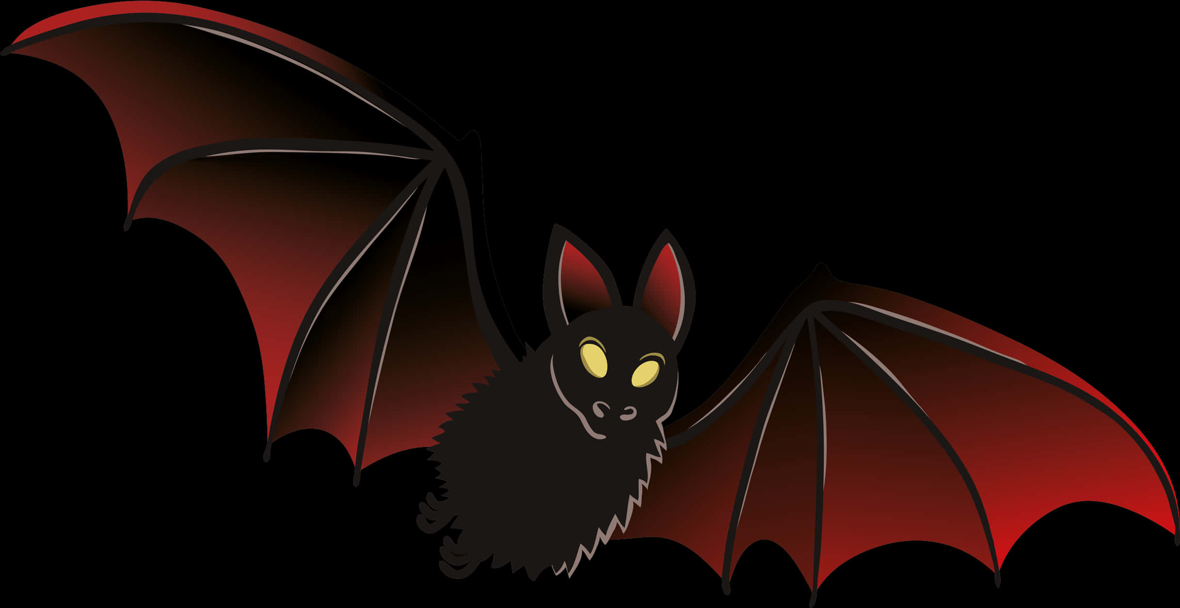 A Bat With Wings And Glowing Eyes