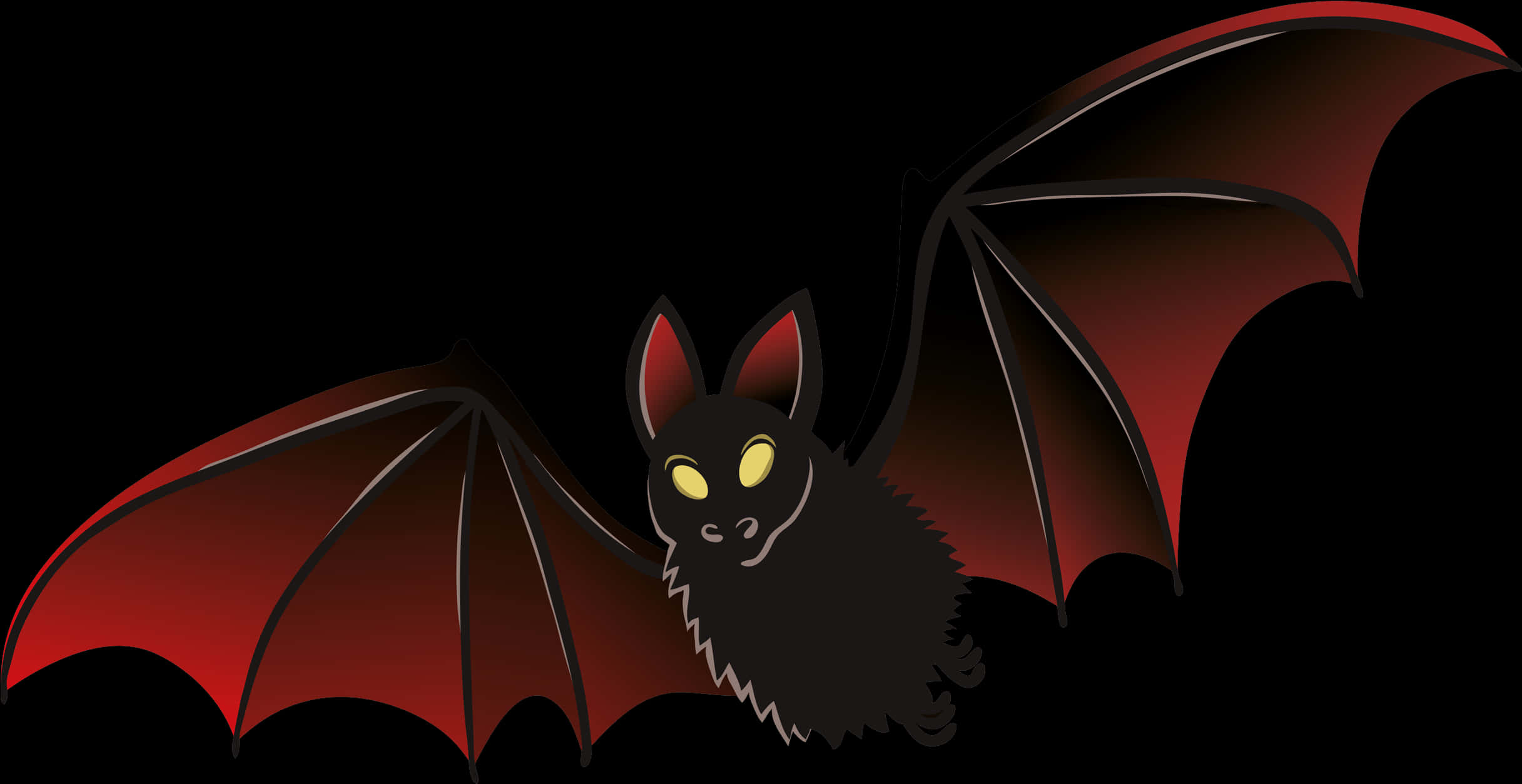 A Bat With Wings And Yellow Eyes