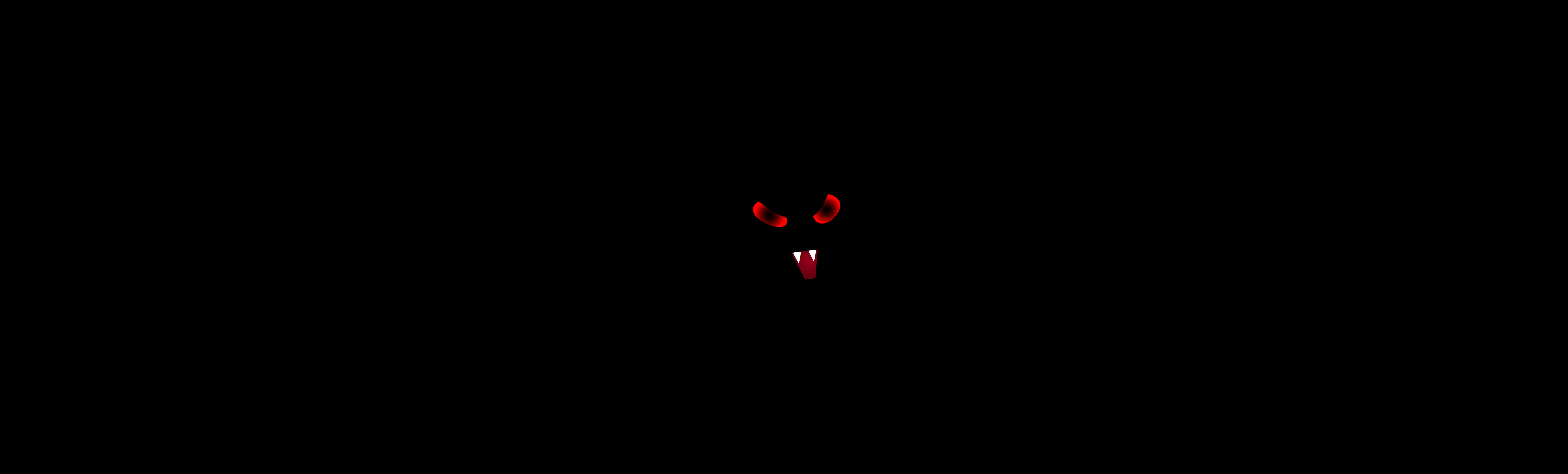 A Face With Red Eyes And Teeth With Marfa Lights In The Background