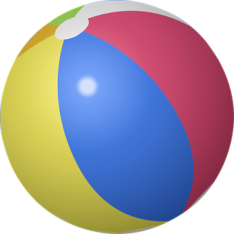 Realistic And Colorful Beach Ball 3d