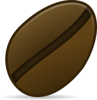 A Brown Oval Object With A Black Stripe
