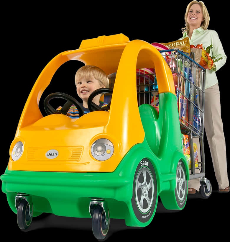 Bean Double - Double Shopping Car Carts, Hd Png Download