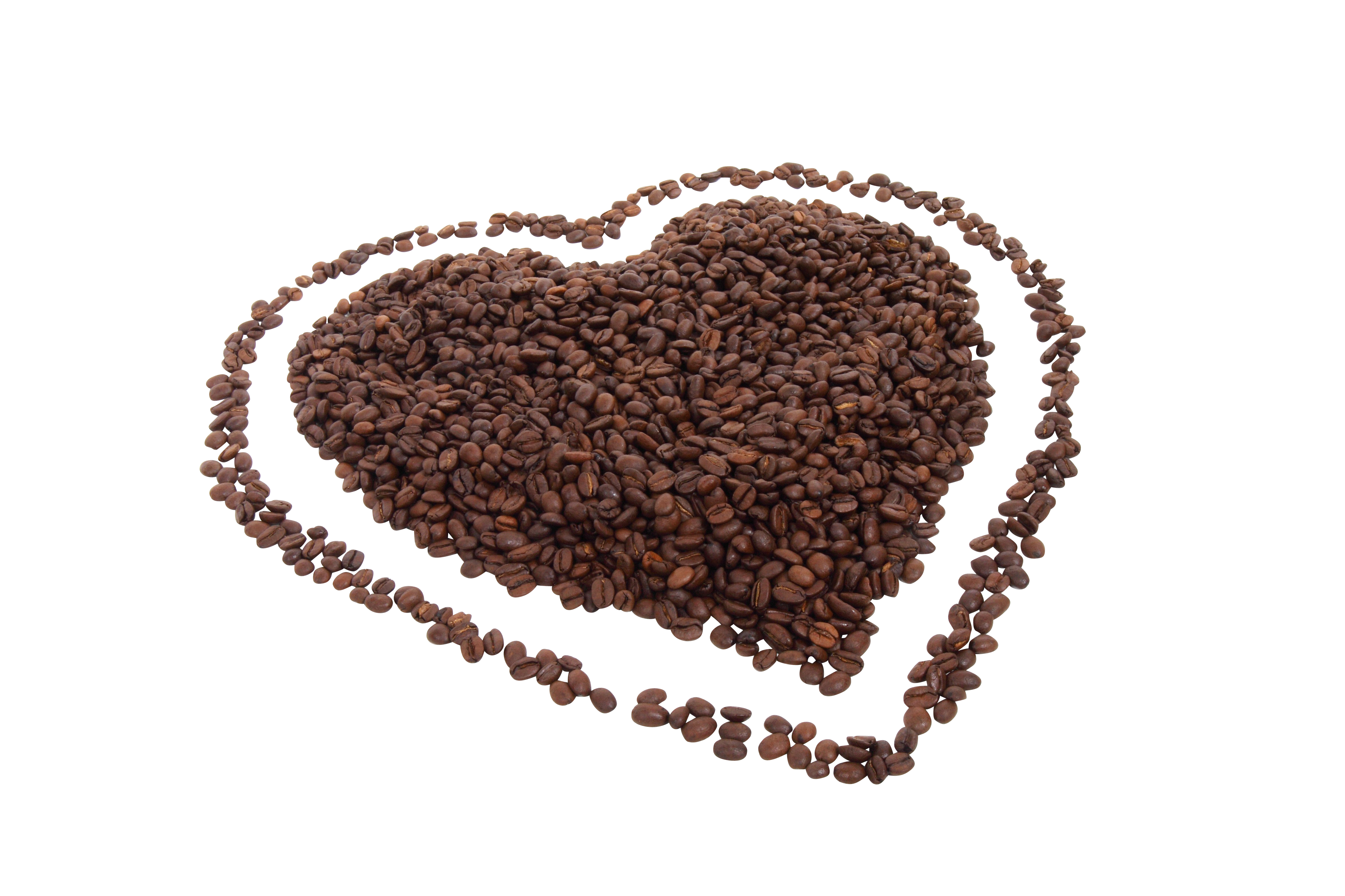 A Heart Made Of Coffee Beans