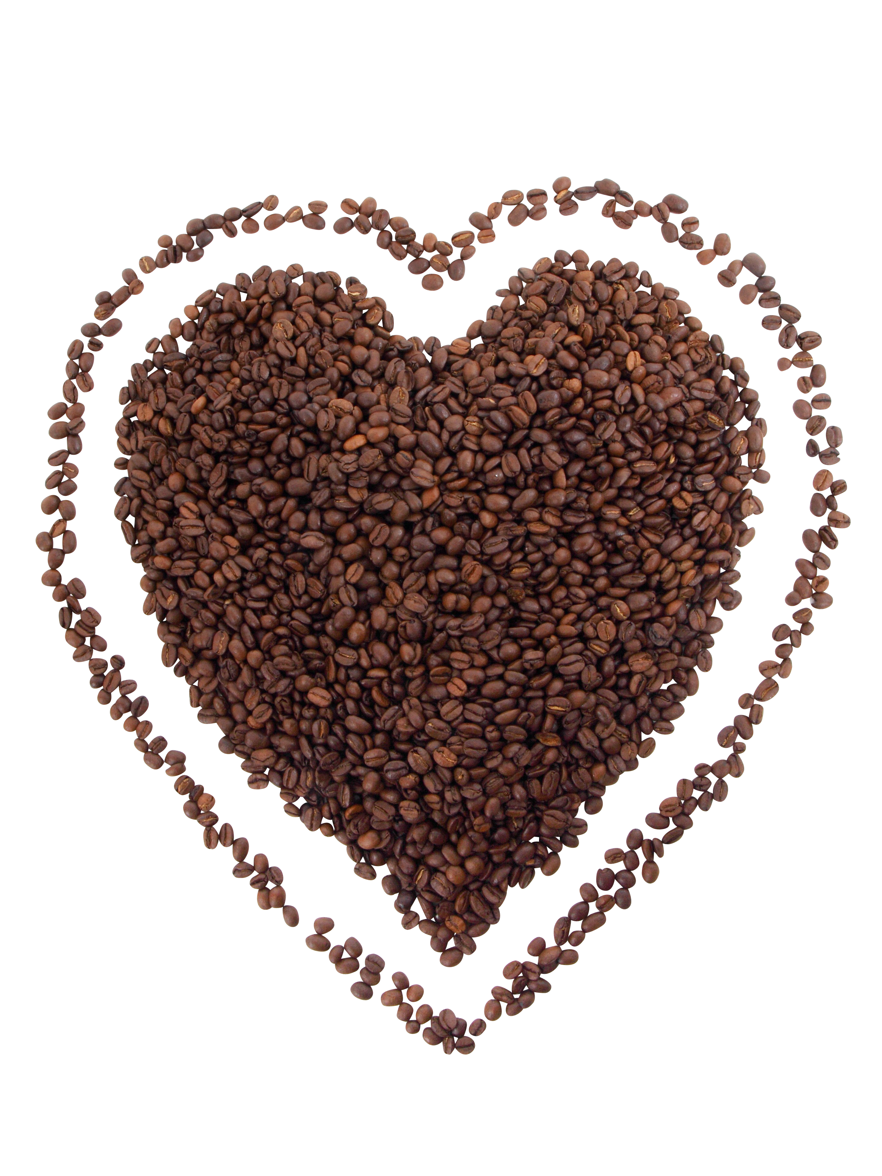 A Heart Made Of Coffee Beans