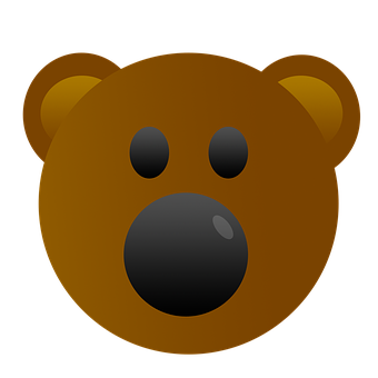 A Brown Bear Face With Black Nose