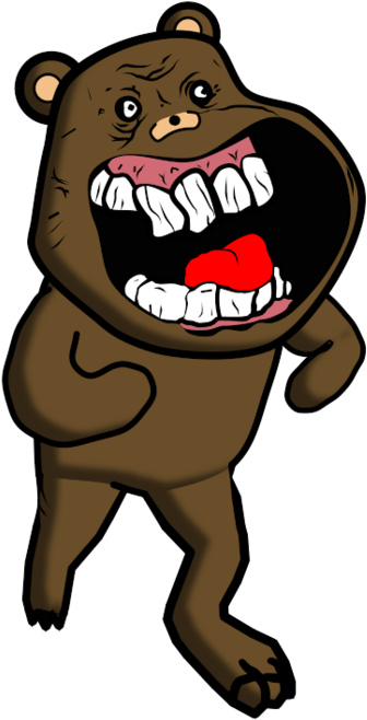 Cartoon Character With Mouth Open