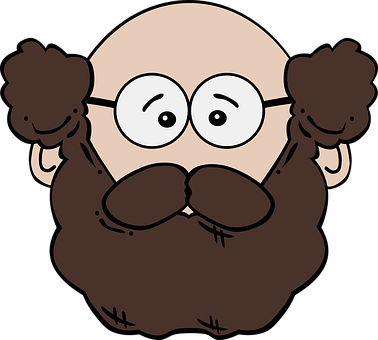 A Cartoon Of A Man With A Beard And Mustache