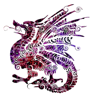 A Purple And Pink Dragon