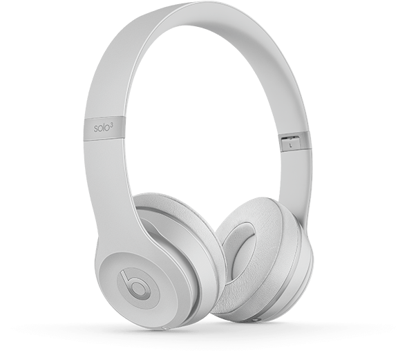 A White Headphones On A Black Background