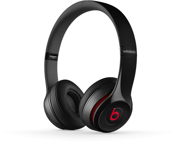 A Black Headphones With Red Accents