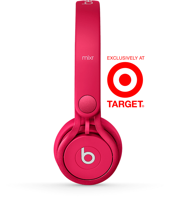 A Pink Headphones With A Logo