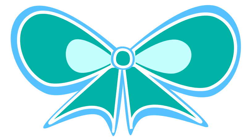 A Blue And White Bow